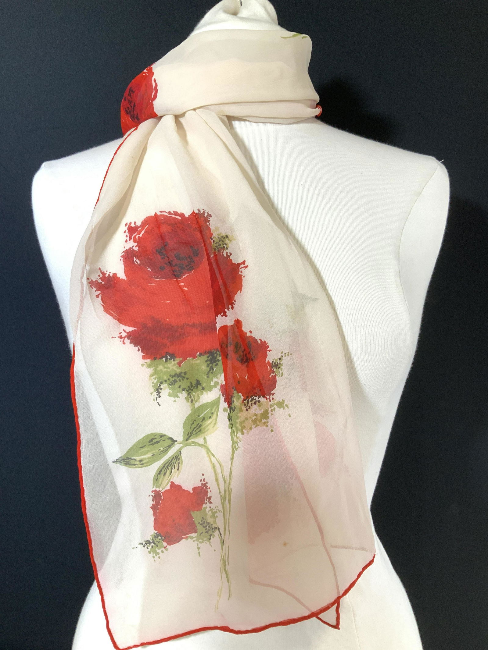 Group 4 Sheer Silk Vintage Scarves, Echo, more (1 of 11)