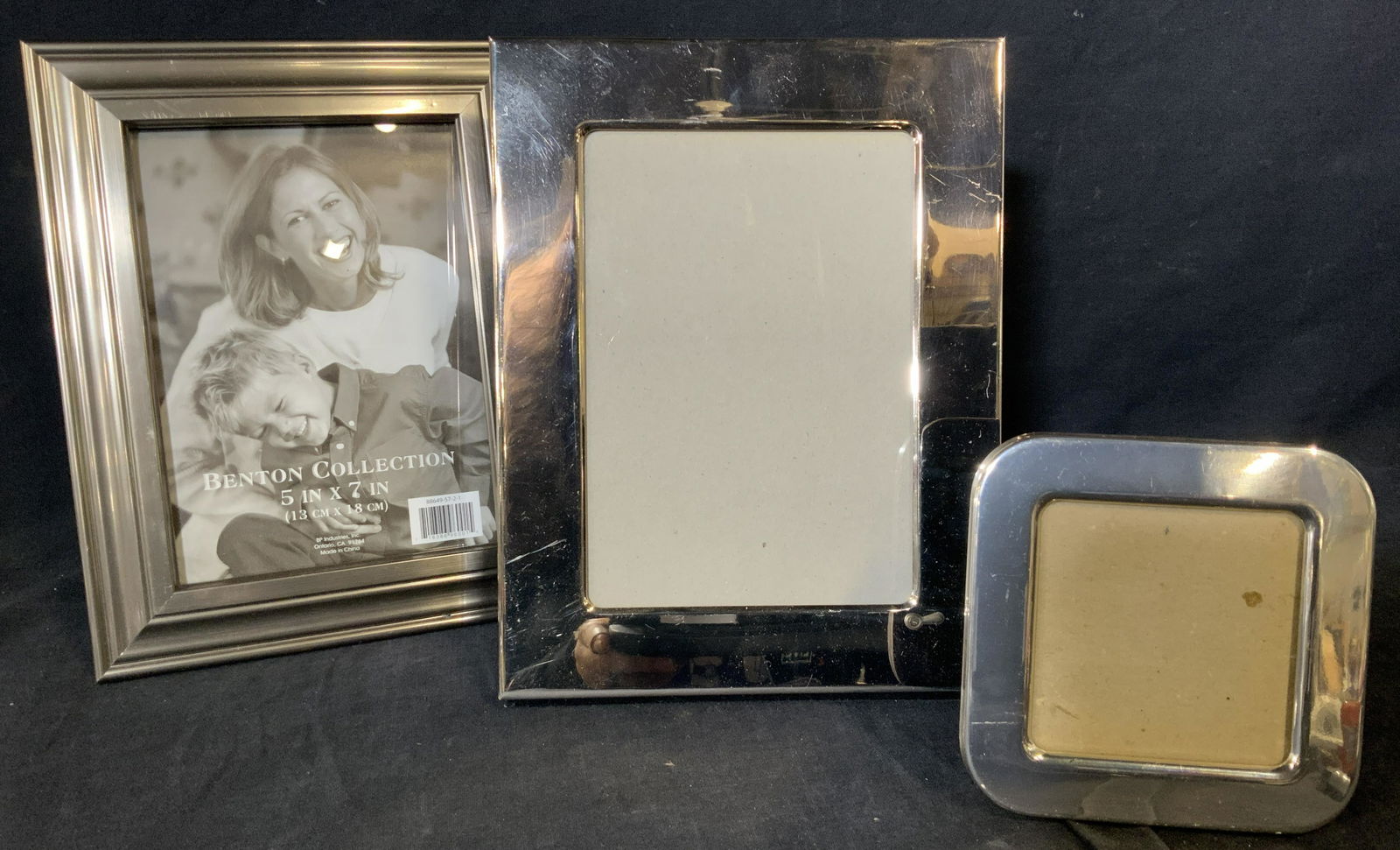 Group Lot 3 Silver Toned Picture Frames (1 of 5)