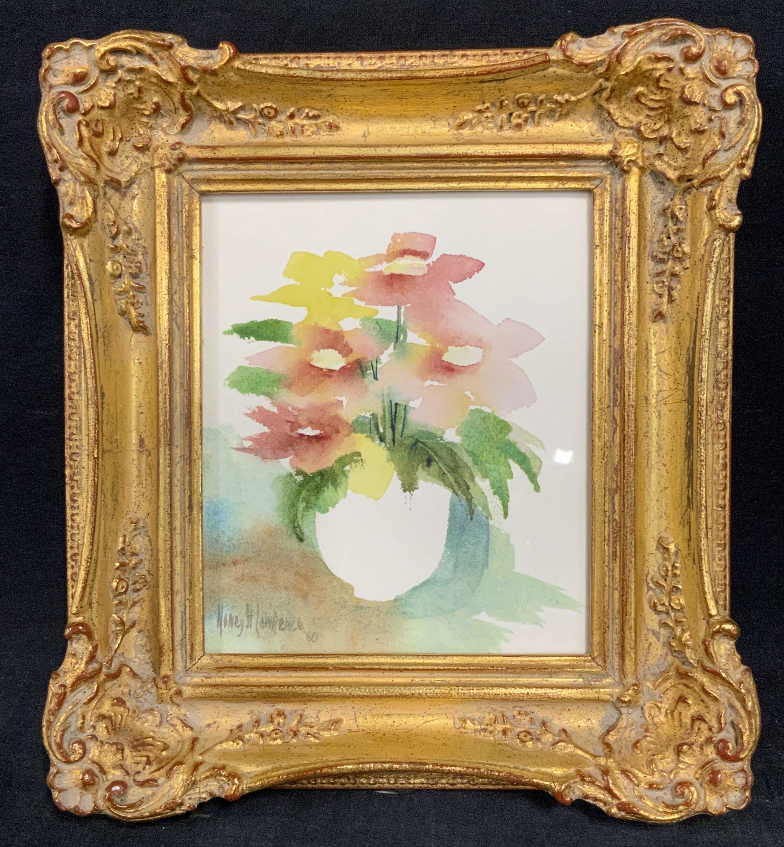 NANCY H. LAWERENCE Signed Floral Watercolor (1 of 8)