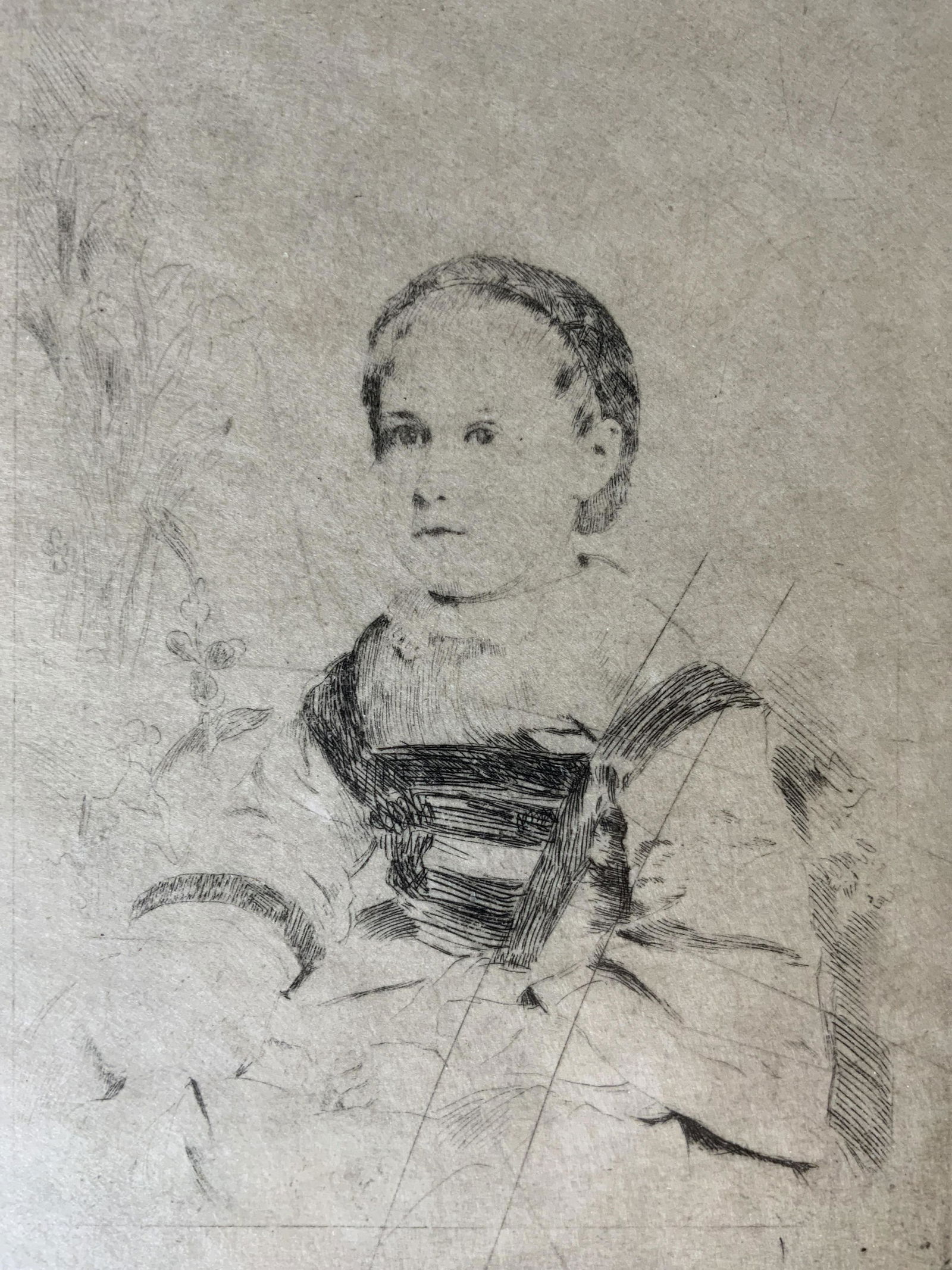 EDGAR DEGAS Mademoiselle Wolkonska Etching (1 of 6)