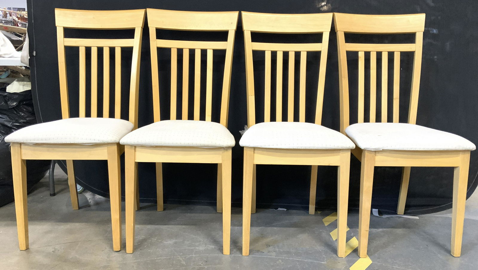 Set 4 YEO AIK WOOD Wooden Dining Chairs (1 of 9)