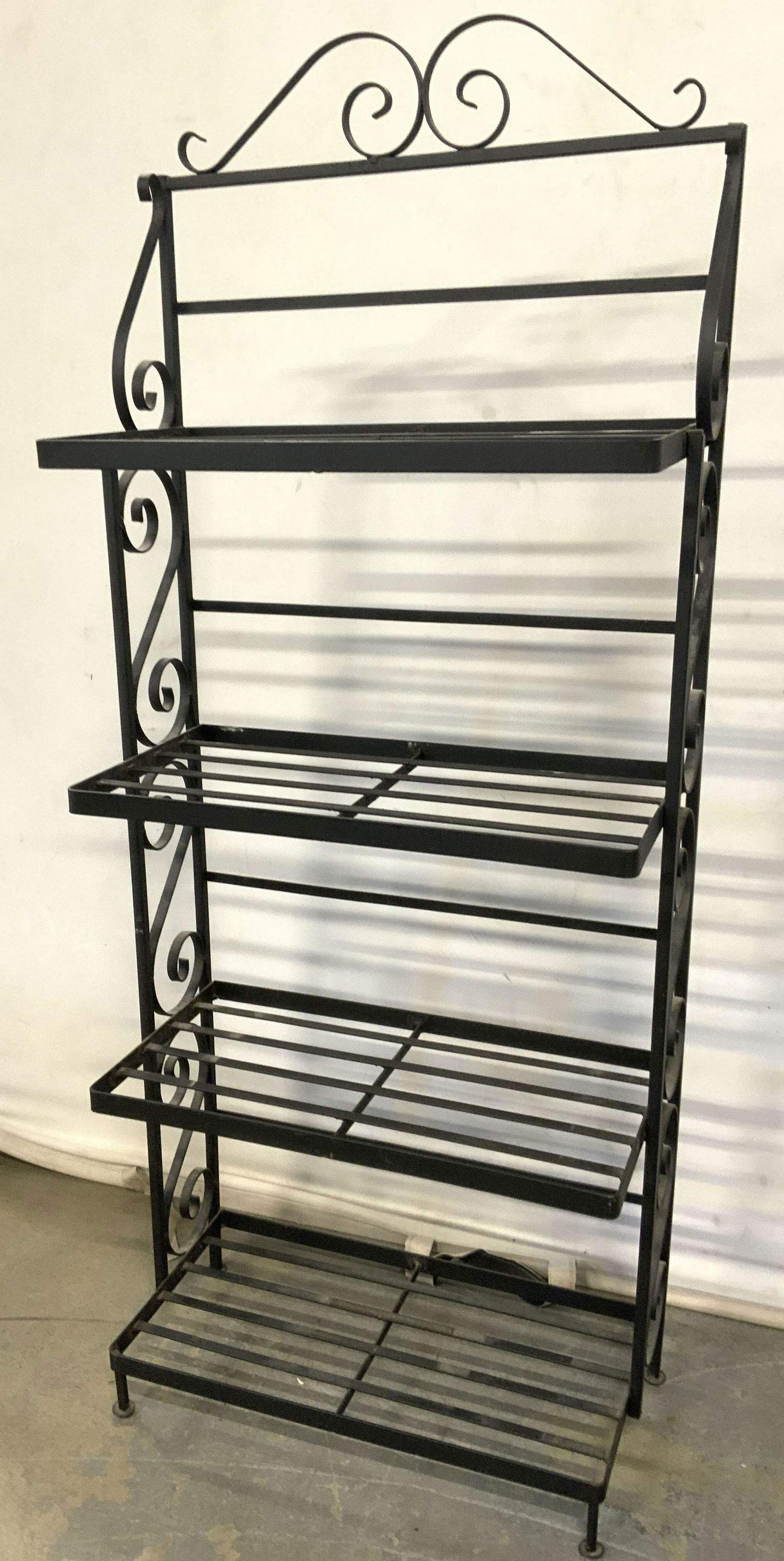 Black Toned 4 Tier Metal Plant Stand (1 of 8)