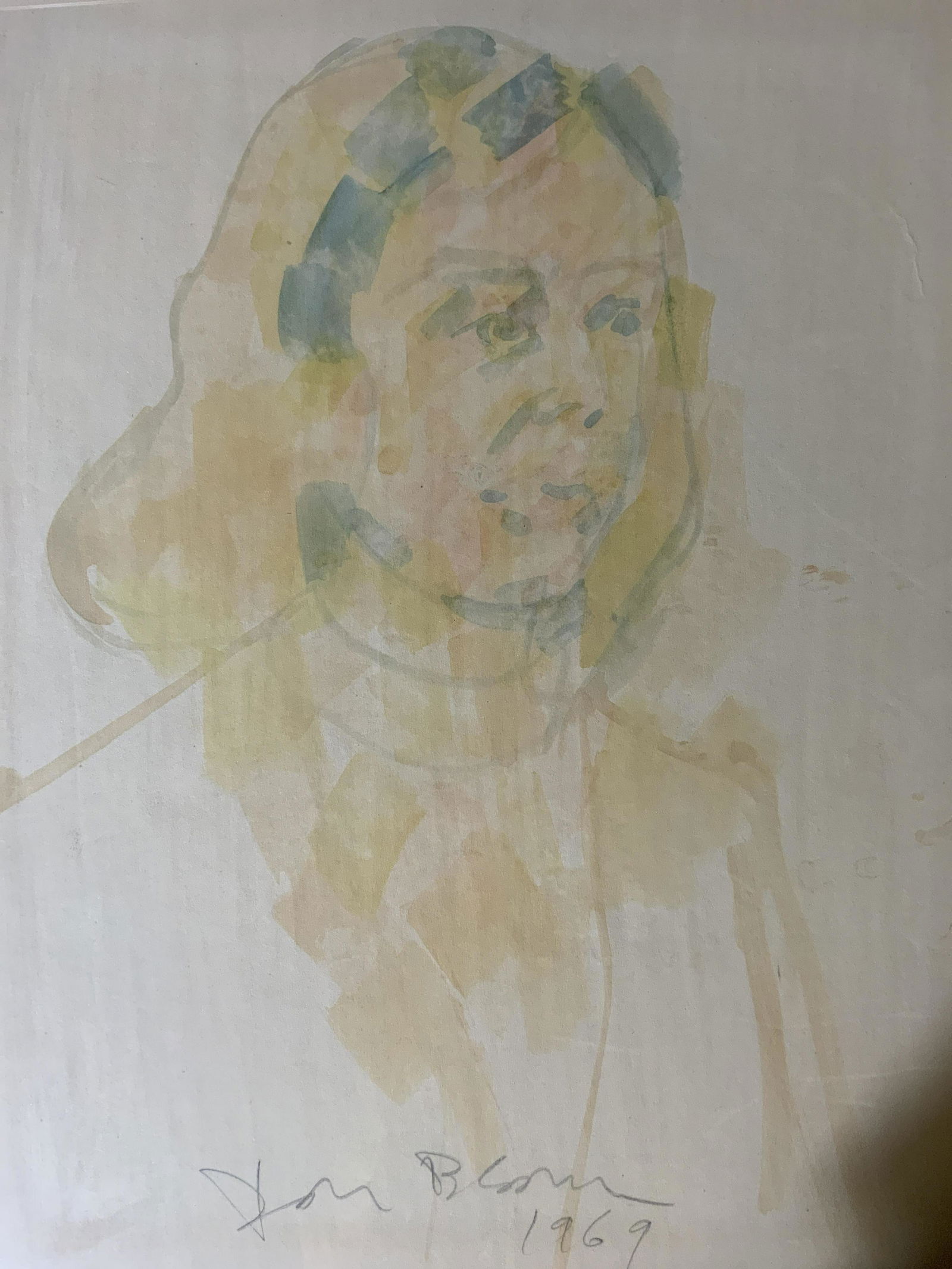 DON BLOOM Signed Watercolor Painting 1969 (1 of 8)