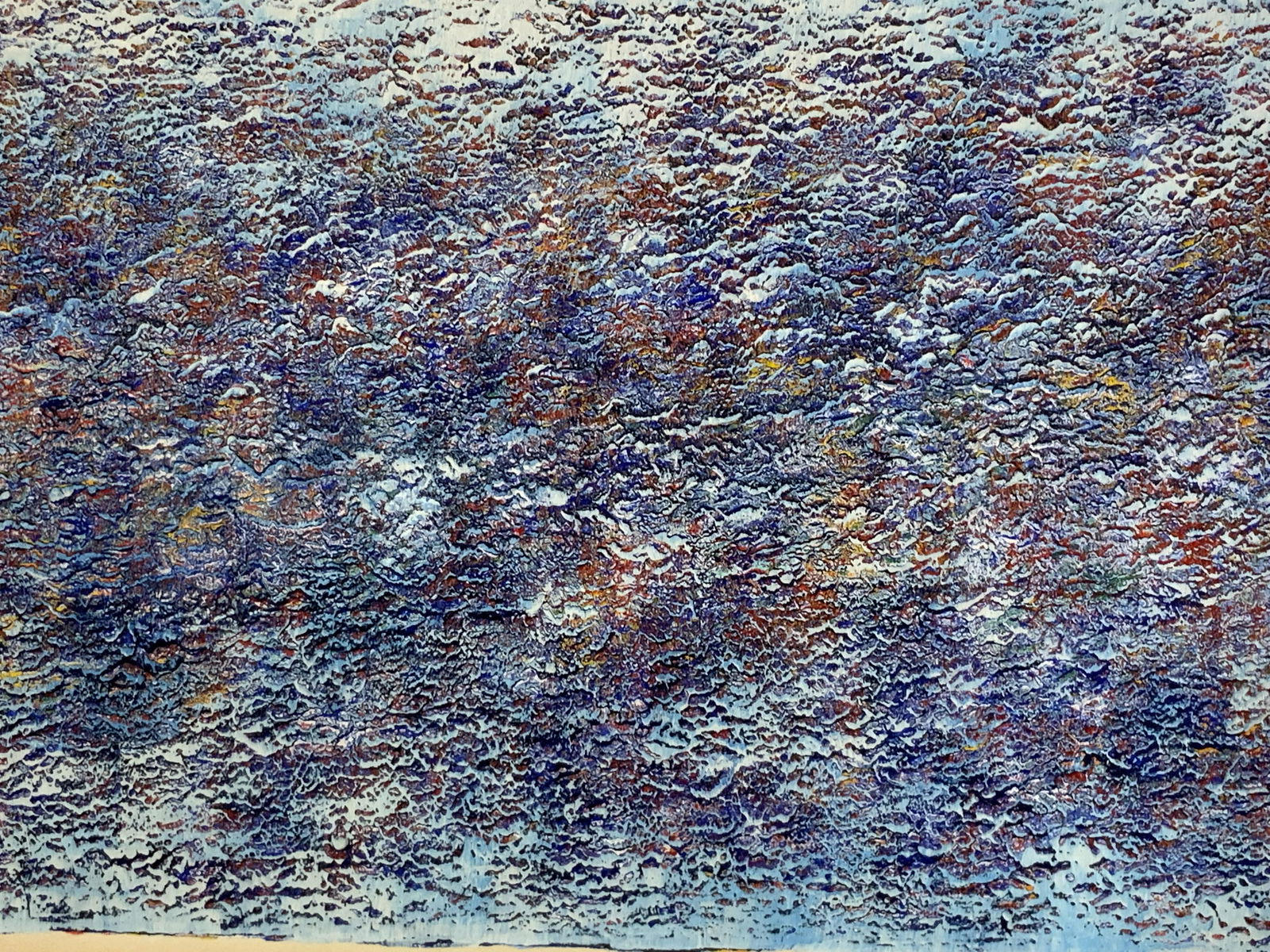 RYULIN Signed Abstract Oil on Paper 1991 (1 of 10)