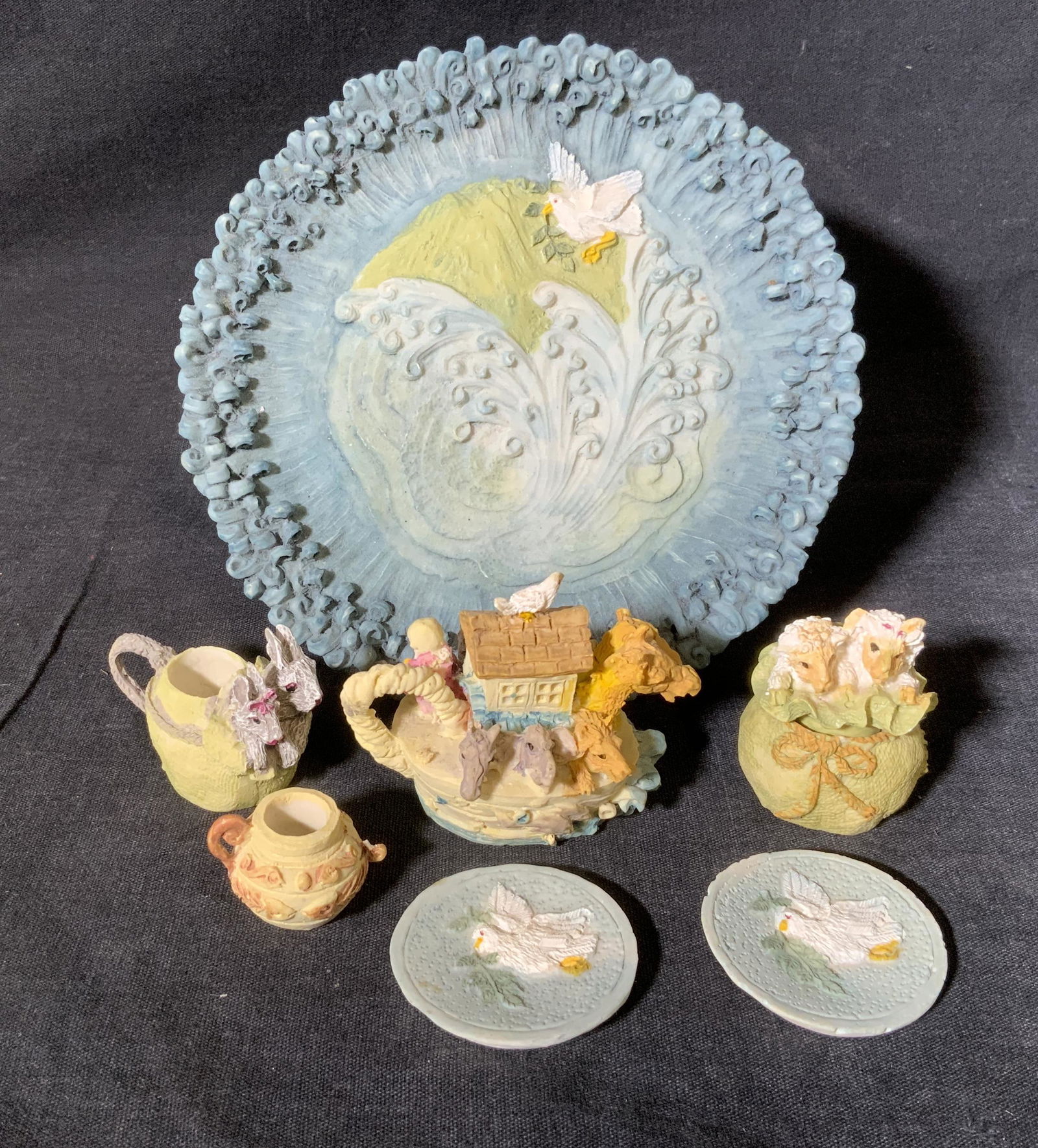 Group Lot 7 Hand Painted Ceramic Figurines (1 of 6)