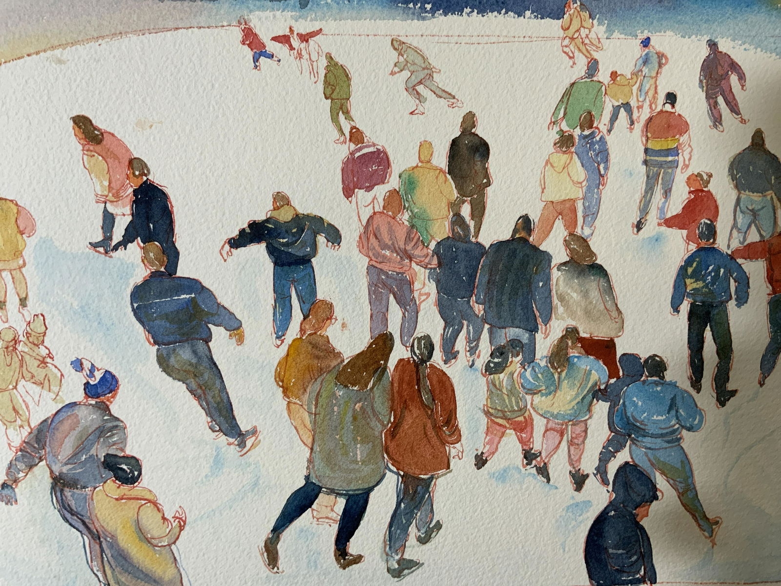 M PARASKAVAS Signed Watercolor Paintings (1 of 6)