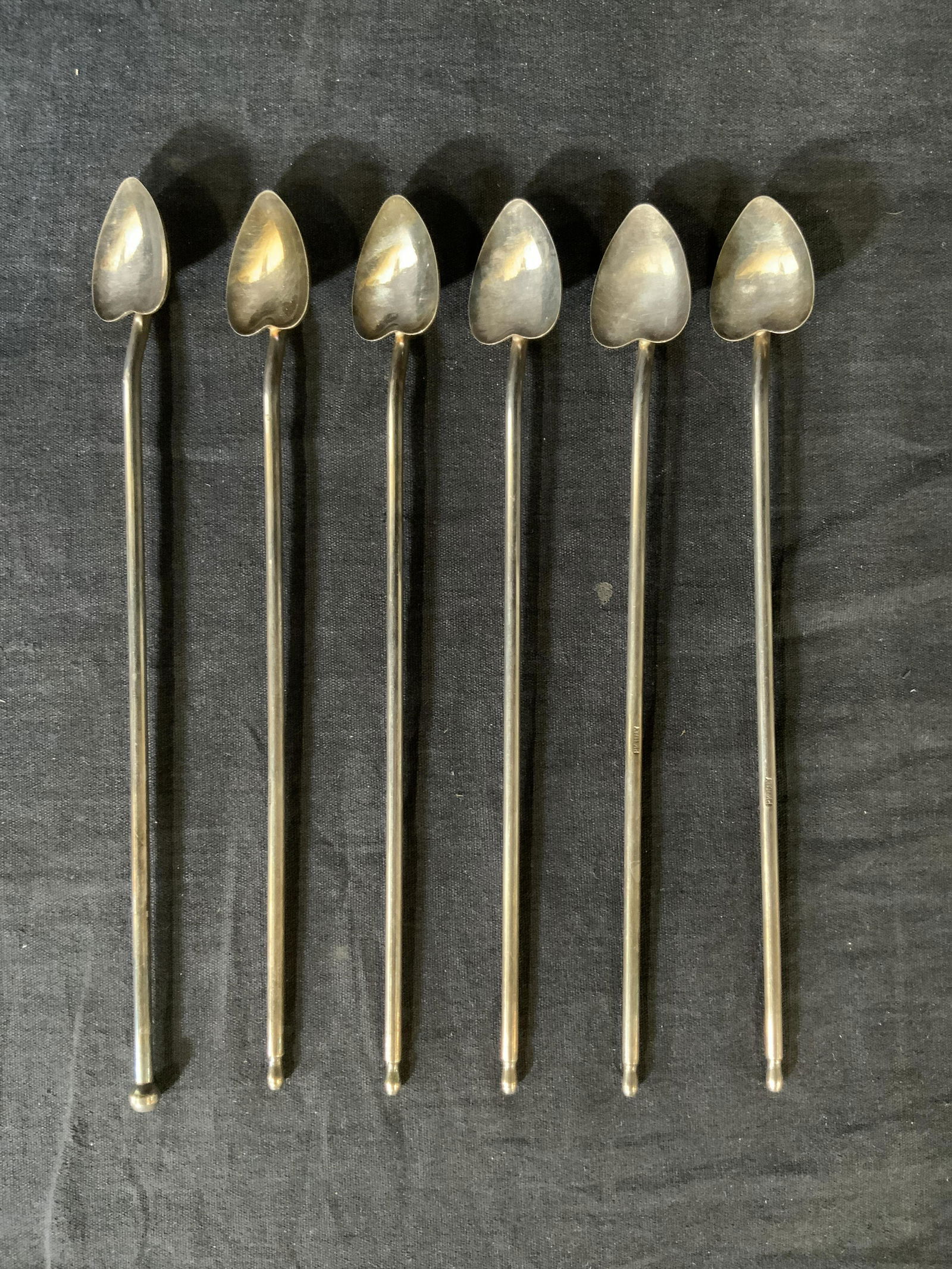 Set 6 Italian Silver Plated Ice Tea Spoons (1 of 5)