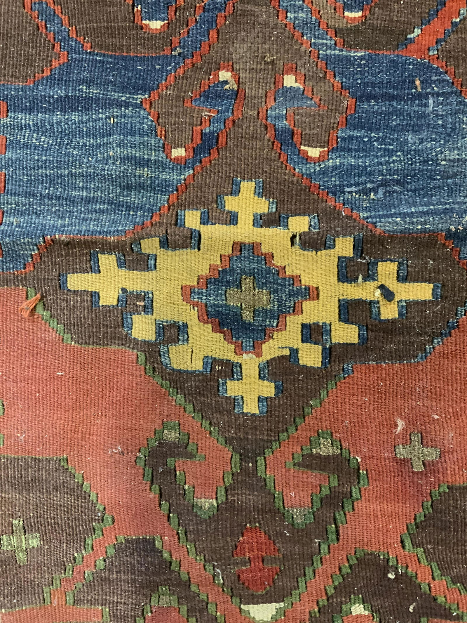 Antique Fringed Wool Runner (1 of 8)