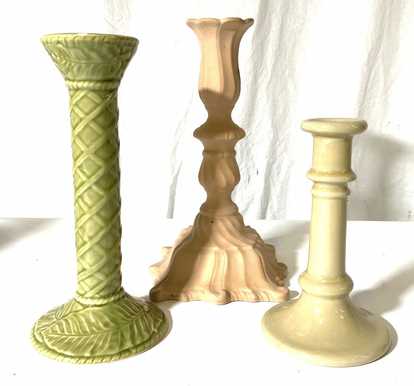 Lot 3 Assorted Ceramic Porcelain Candlesticks (1 of 8)