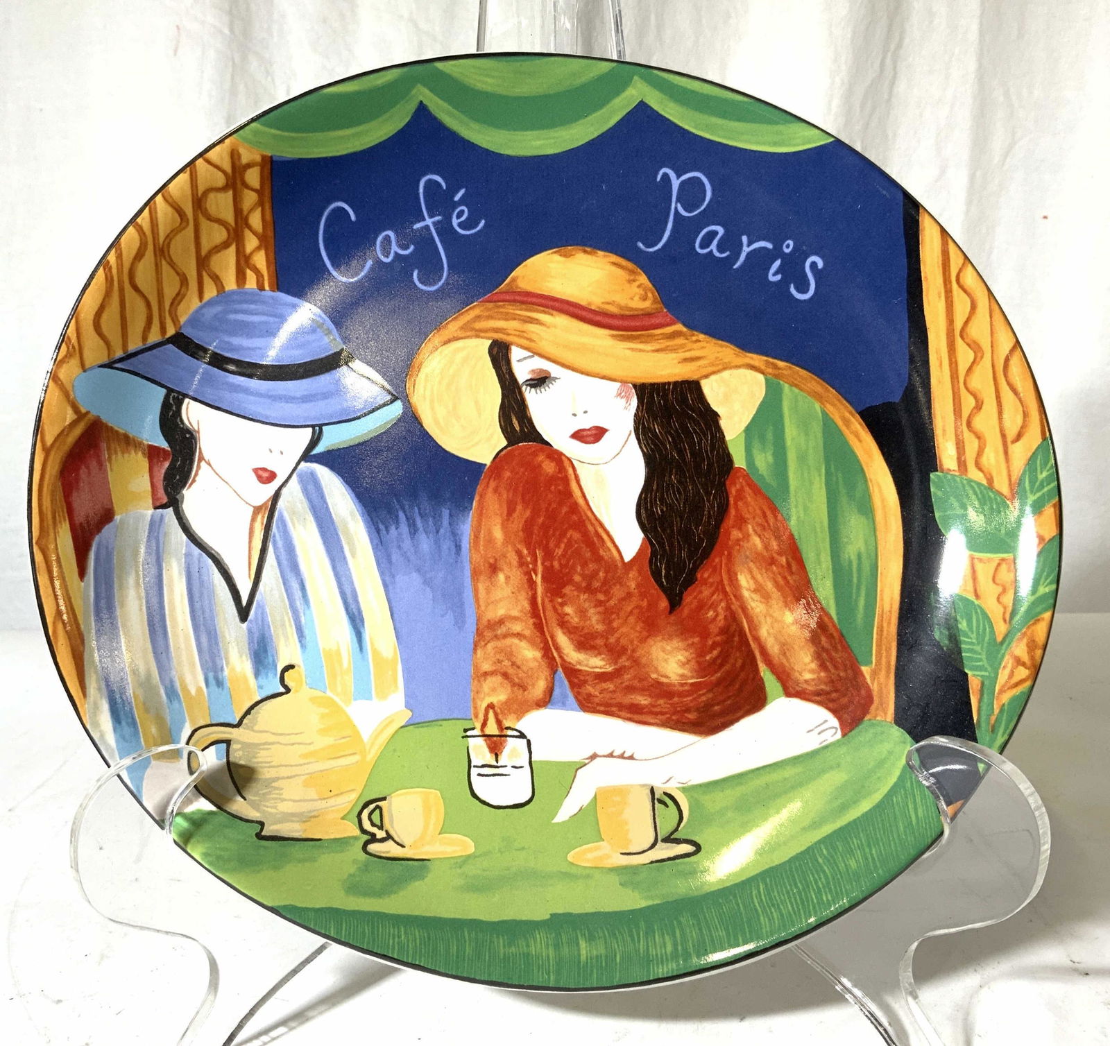 SANGO Porcelain CAFE PARIS Plate (1 of 8)