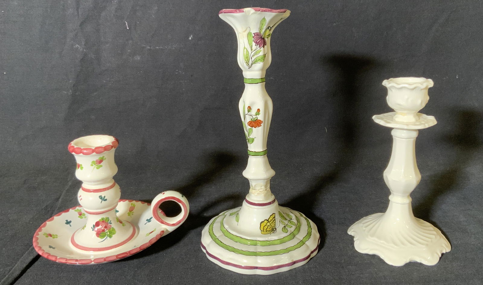 Lot 3 Porcelain & Ceramic Candle Holders (1 of 7)