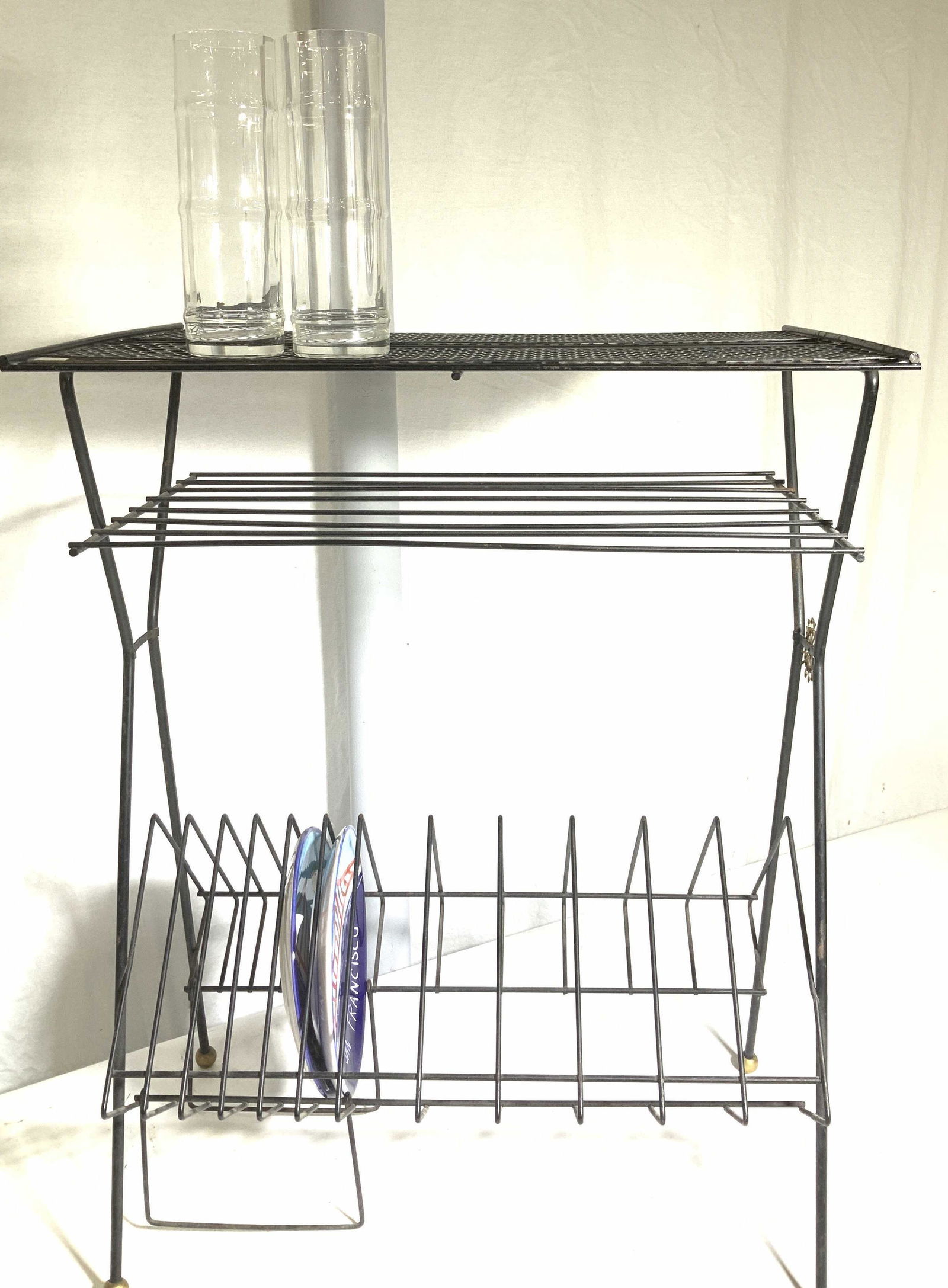 Pierced Metal  Garden Side Table , 26 in. Tall (1 of 7)