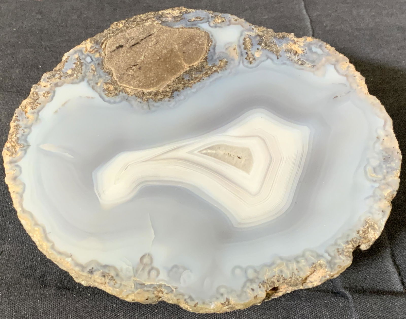 Blue Lace Agate Geode and Stand (1 of 7)