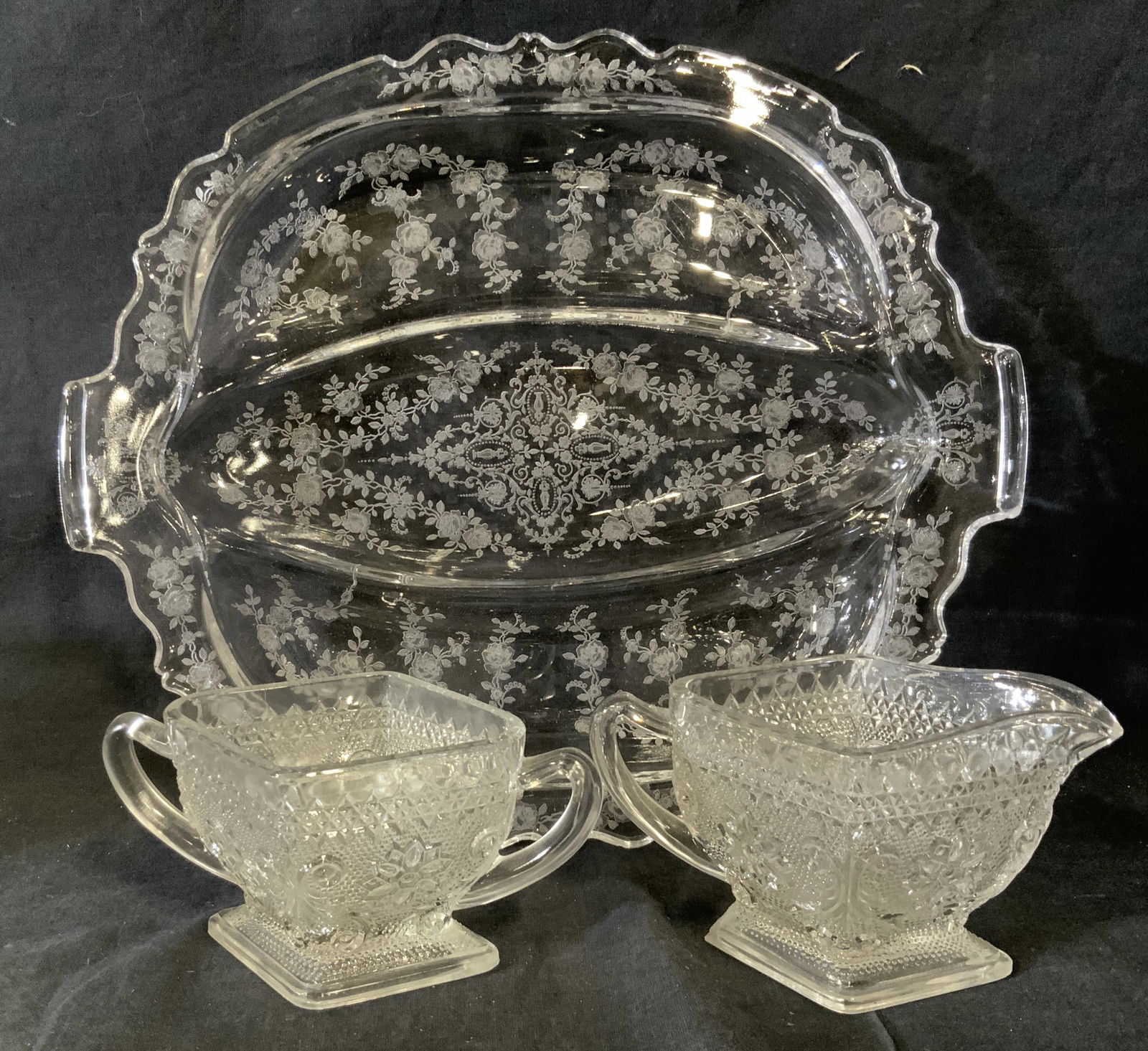 Group Lot 3 Glass Tabletop Accessories (1 of 4)