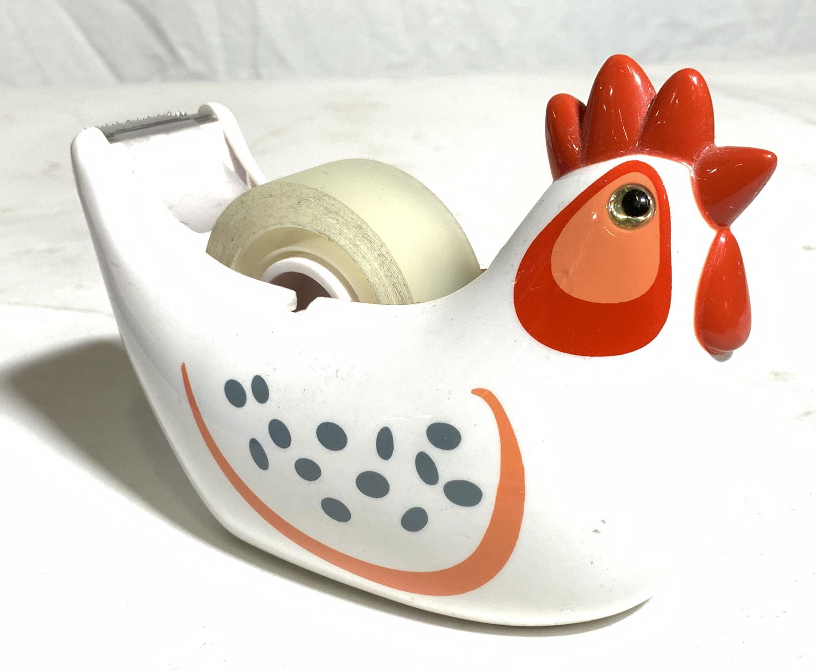 Chicken Tape Dispenser, Pair Ceramic Shakers (1 of 7)