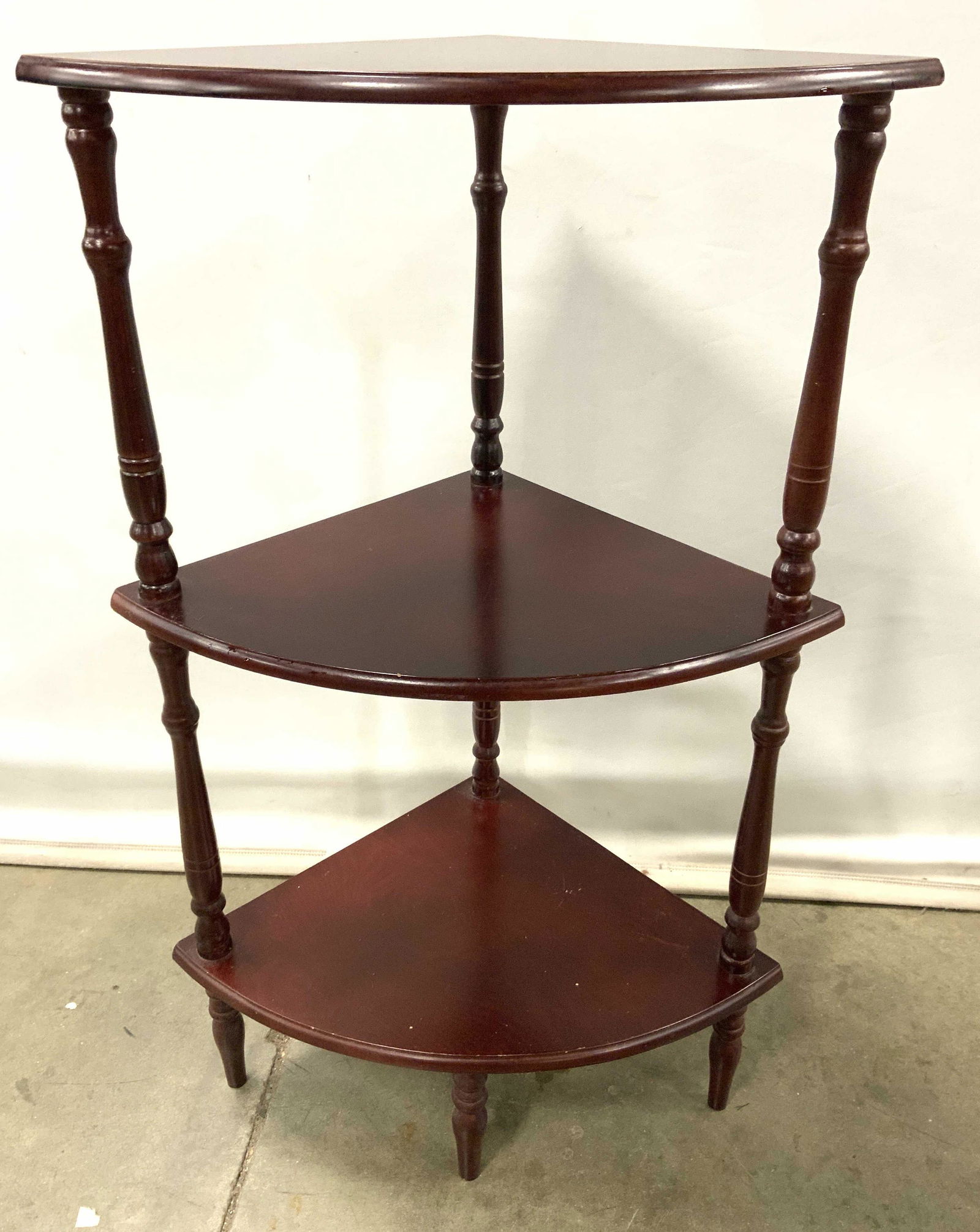 Vintage Wooden 3 Tier Corner Shelf (1 of 8)