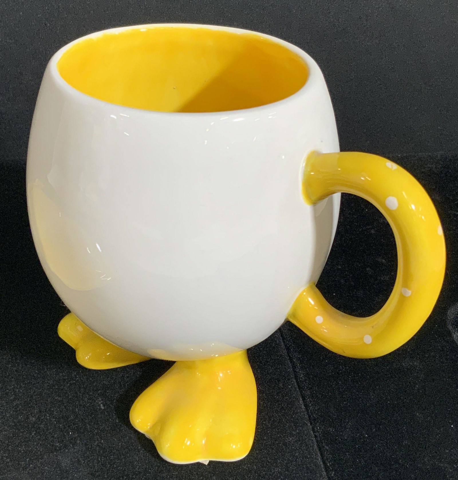 Hand Painted Yellow Ceramic Tableware, Mug & (1 of 6)