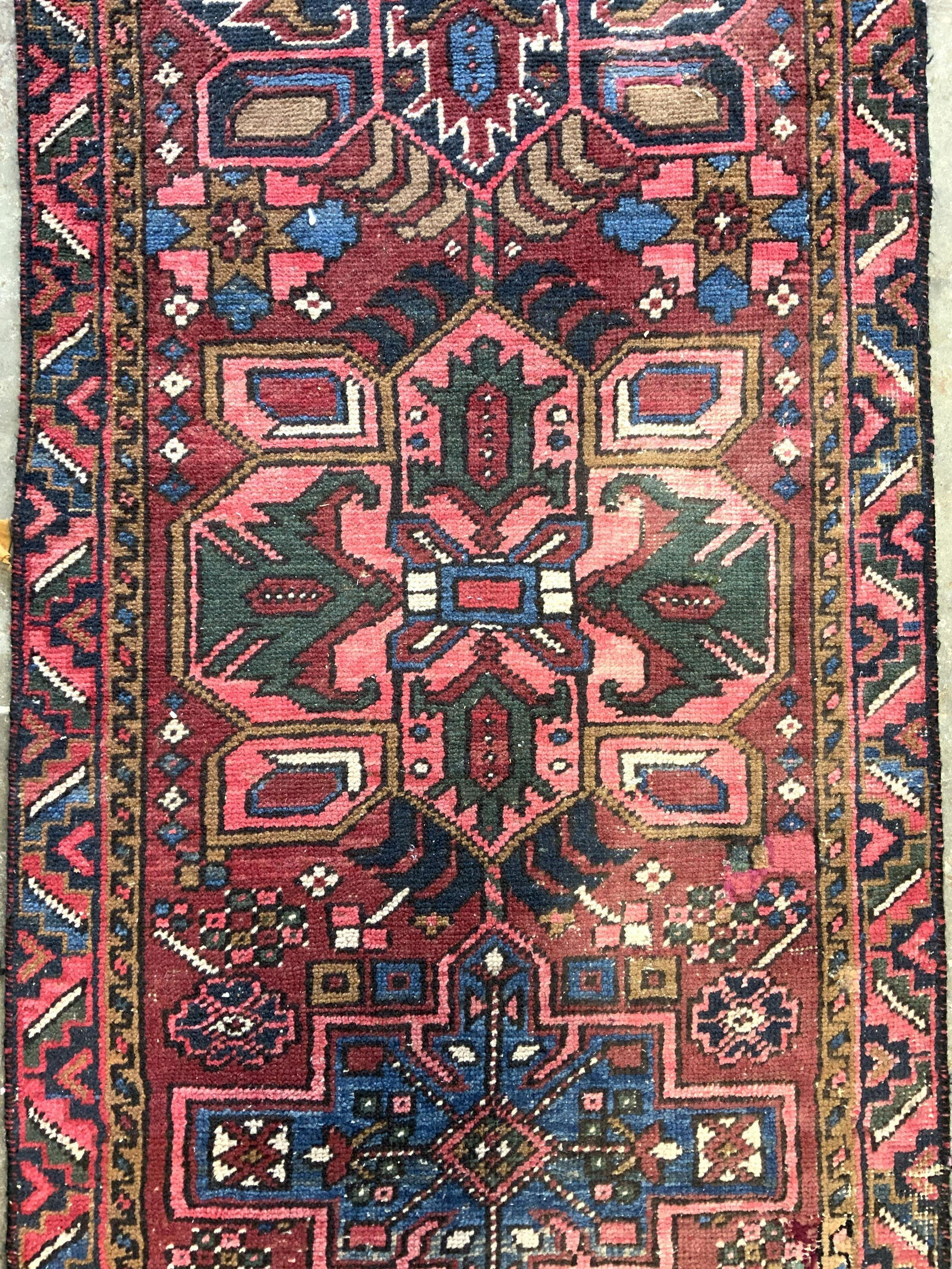 Vintage Handmade Fringed Wool Runner (1 of 10)