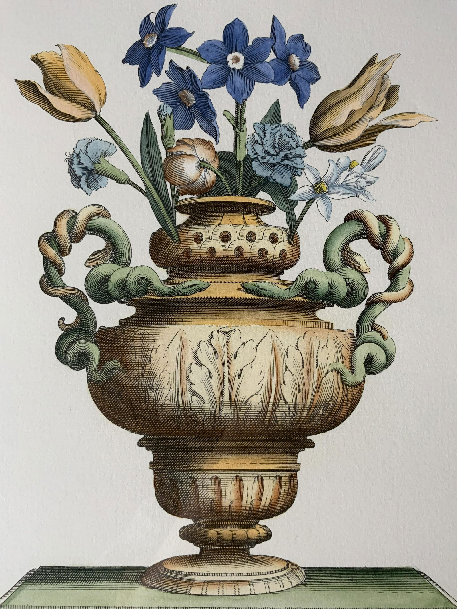 17th Cent ANNA VAIANA Hand Colored Engraving (1 of 10)