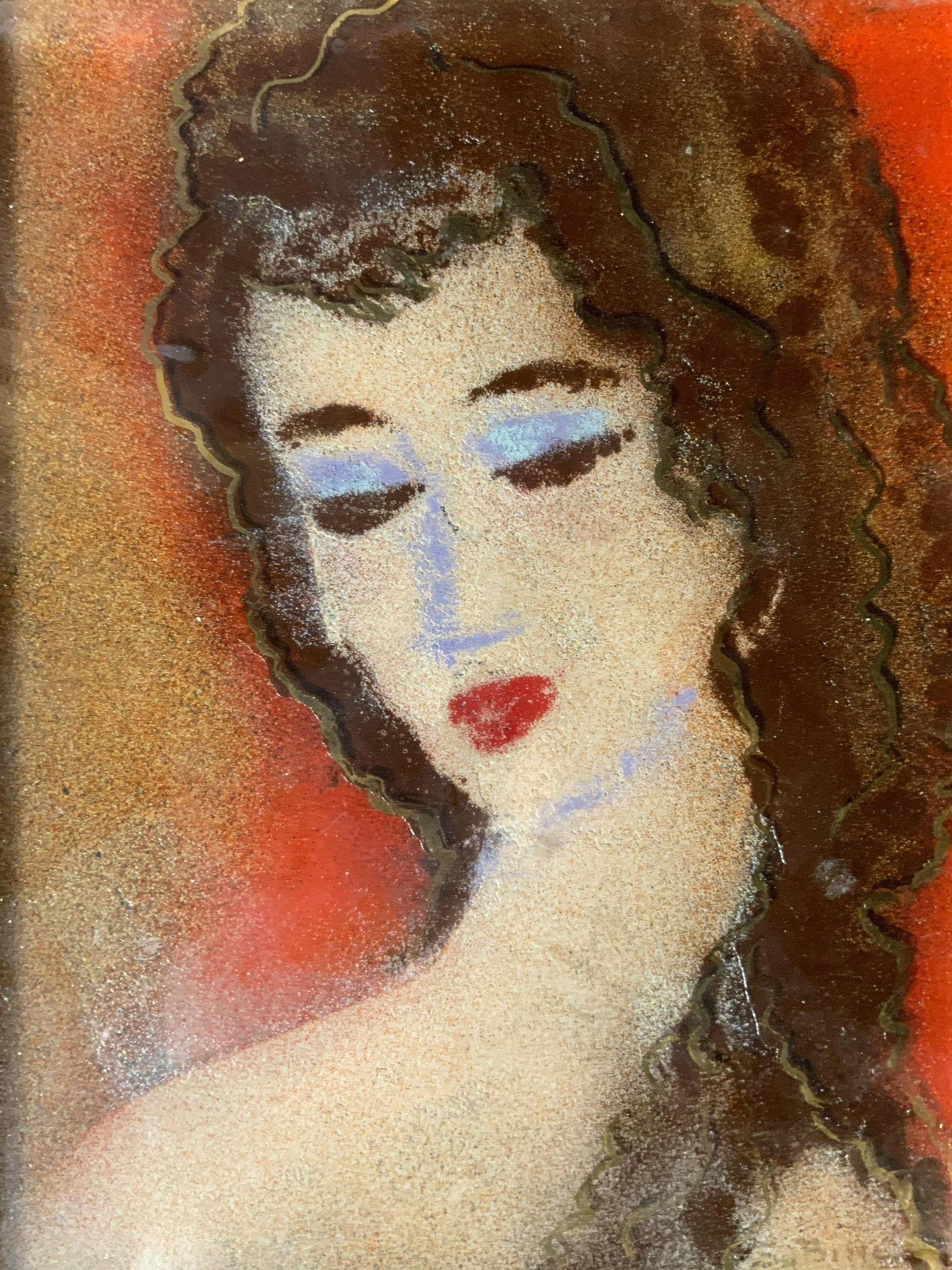 SYBILLE Signed Reverse Painting (1 of 9)