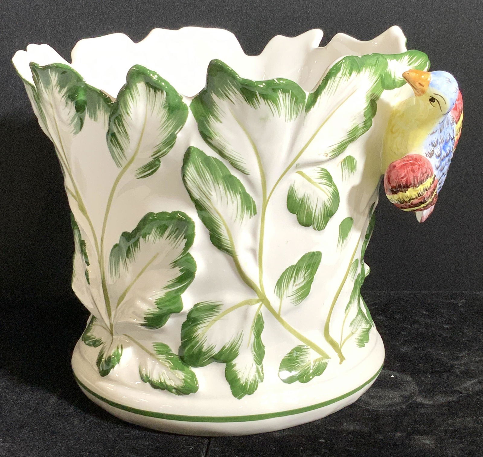 TIFFANY & Co. Italian Porcelain Planter w Bird (1 of 10)