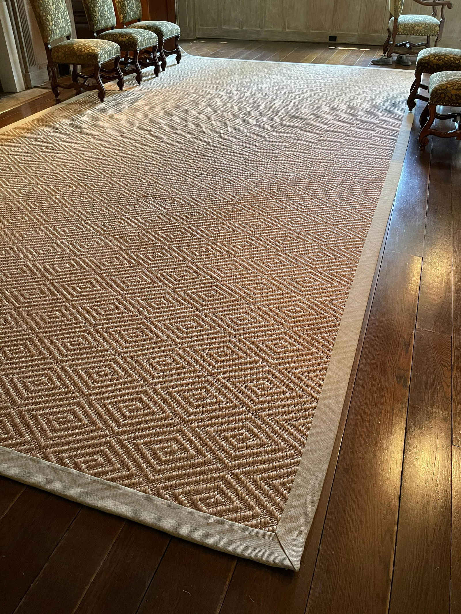 Sisal Diamond Patterned Design Custom Made Carpet (1 of 20)