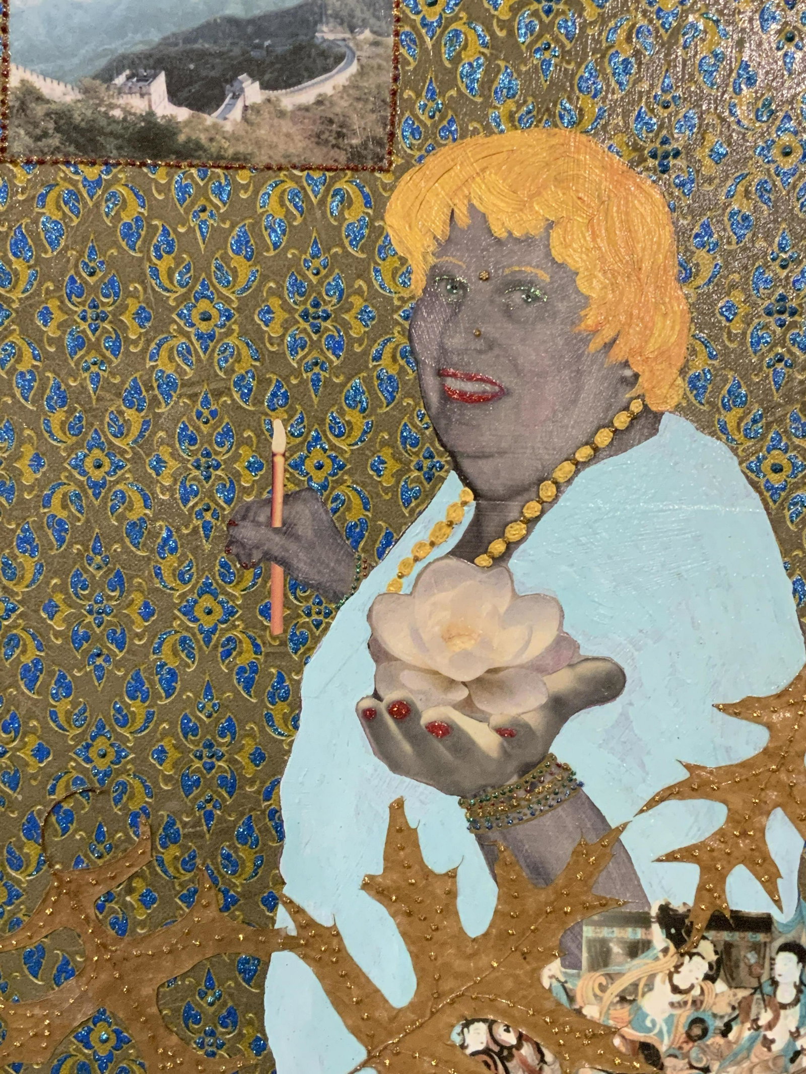 RENA ROBIN Signed Mixed Media Collage on Canvas (1 of 10)