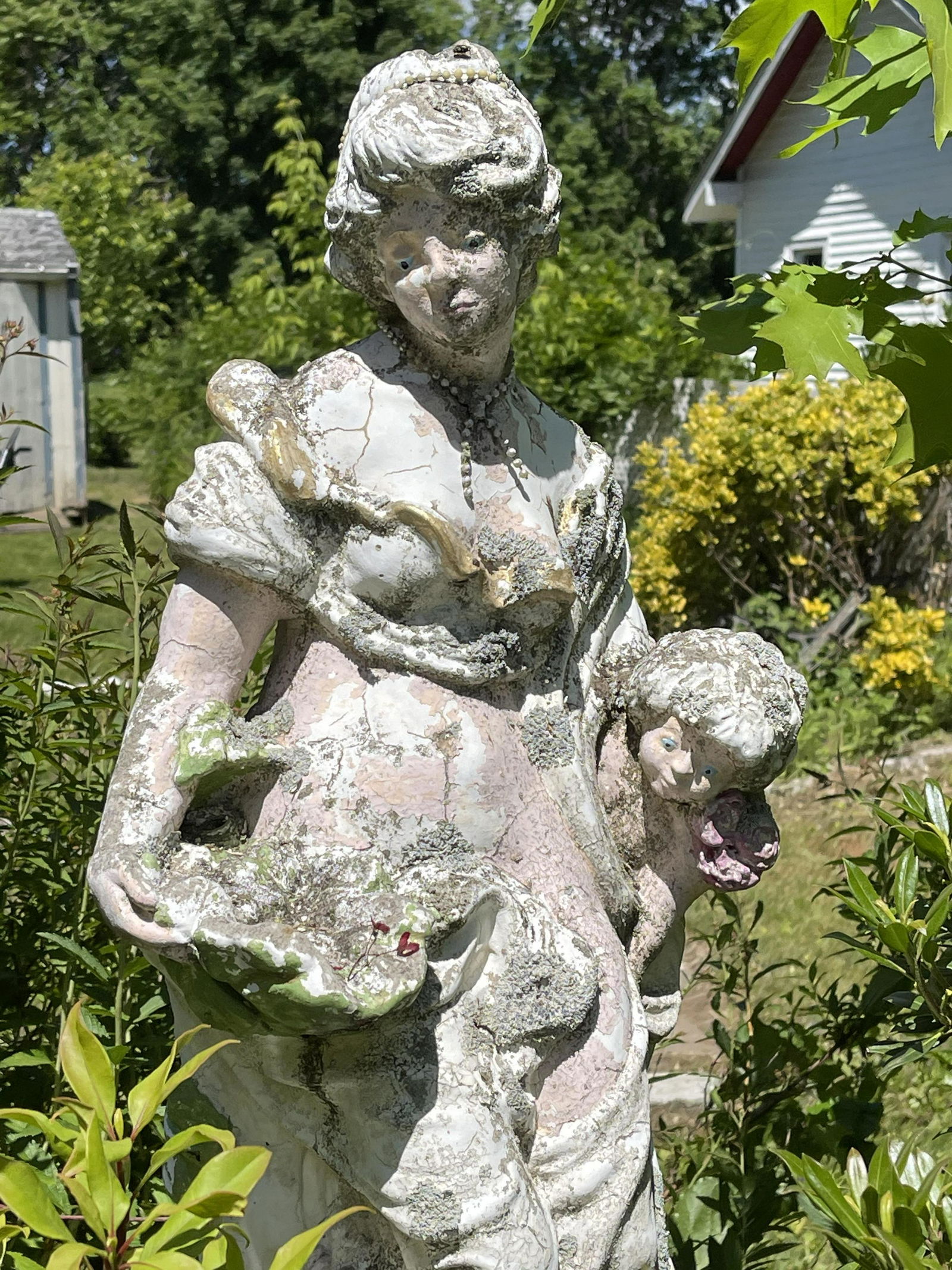 Stone Female Cherubs Garden Statue Fountain (1 of 12)