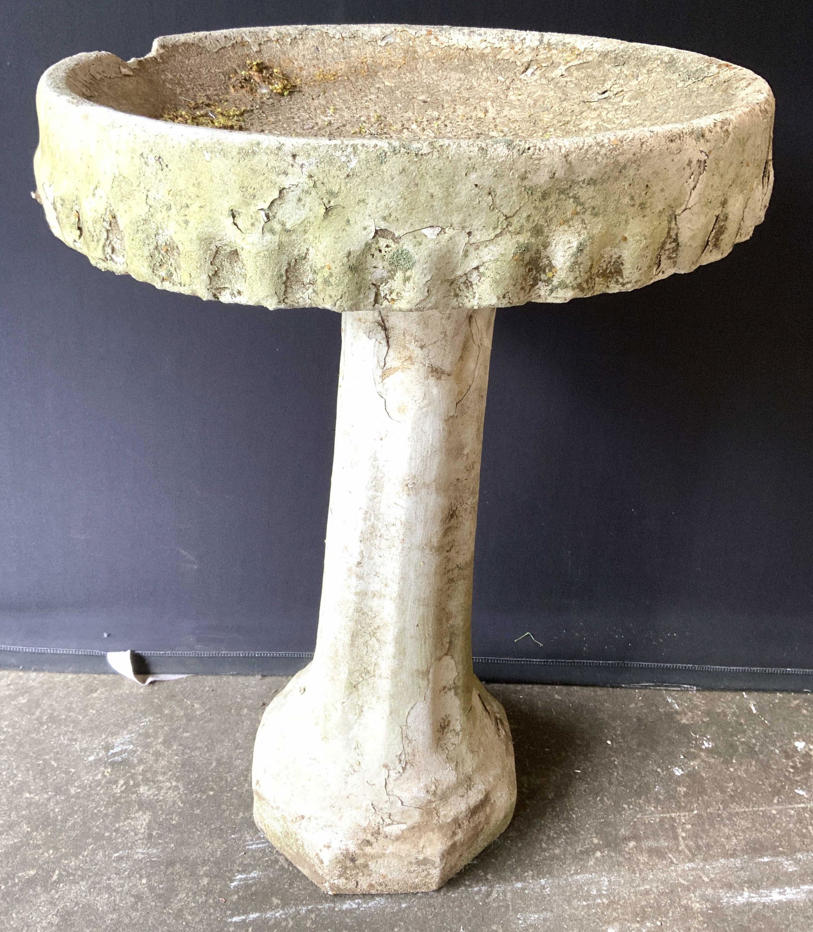 Two Piece Cement Bird Bath (1 of 10)