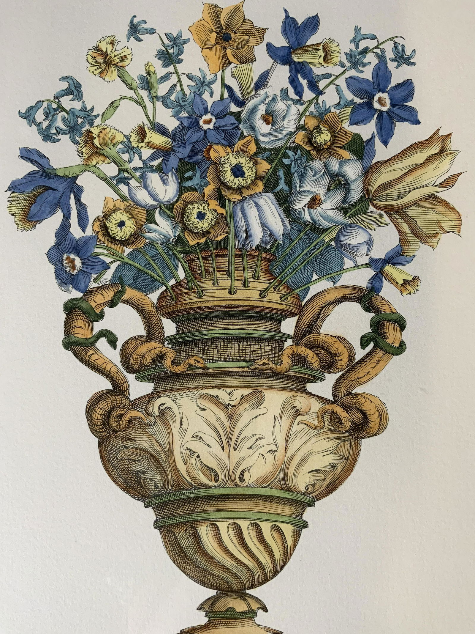 17th Cent ANNA VAIANA Vase of Flowers Engraving (1 of 10)