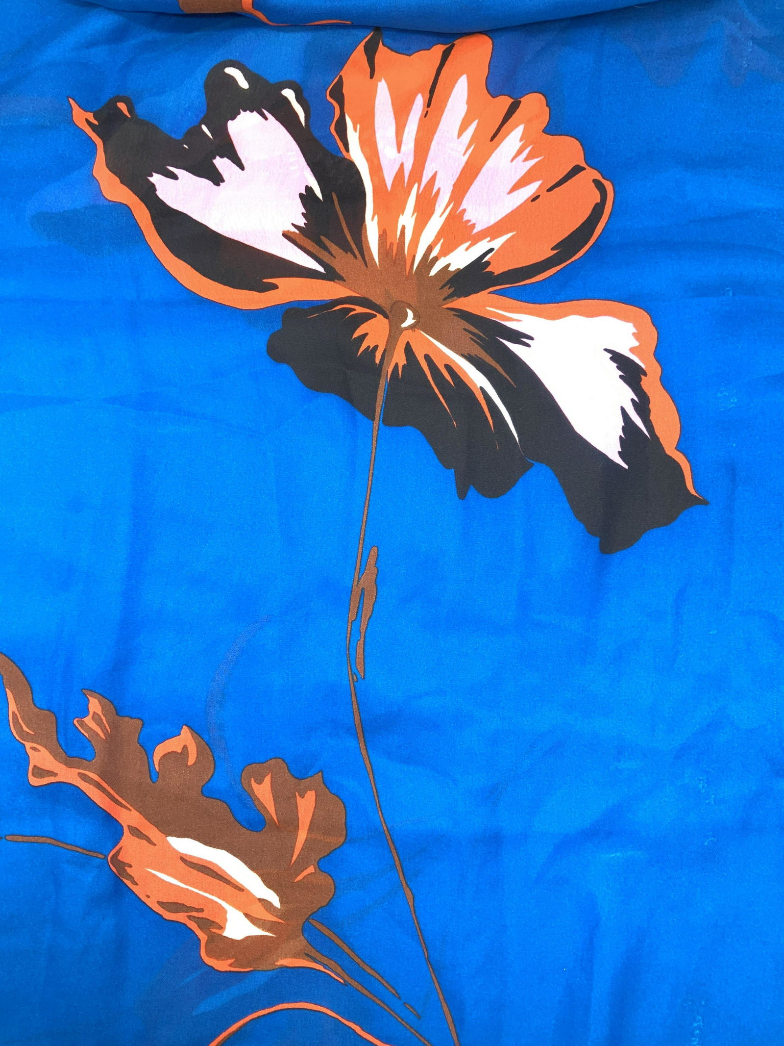 GIANNI VERSACE AZURE FLORAL SILK SCARF (1 of 13)