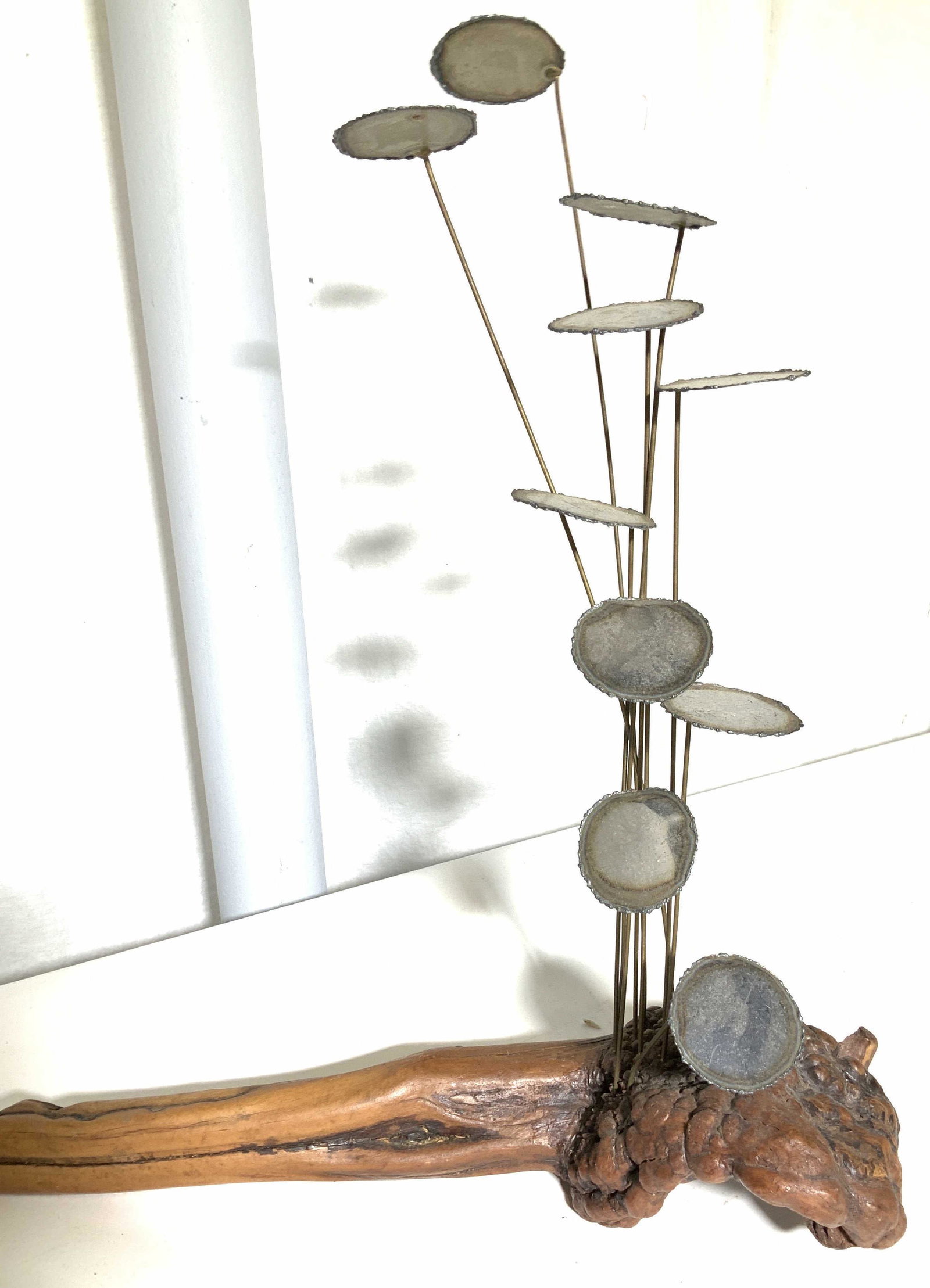 Petrified Wood & Metal Handmade Sculpture (1 of 12)