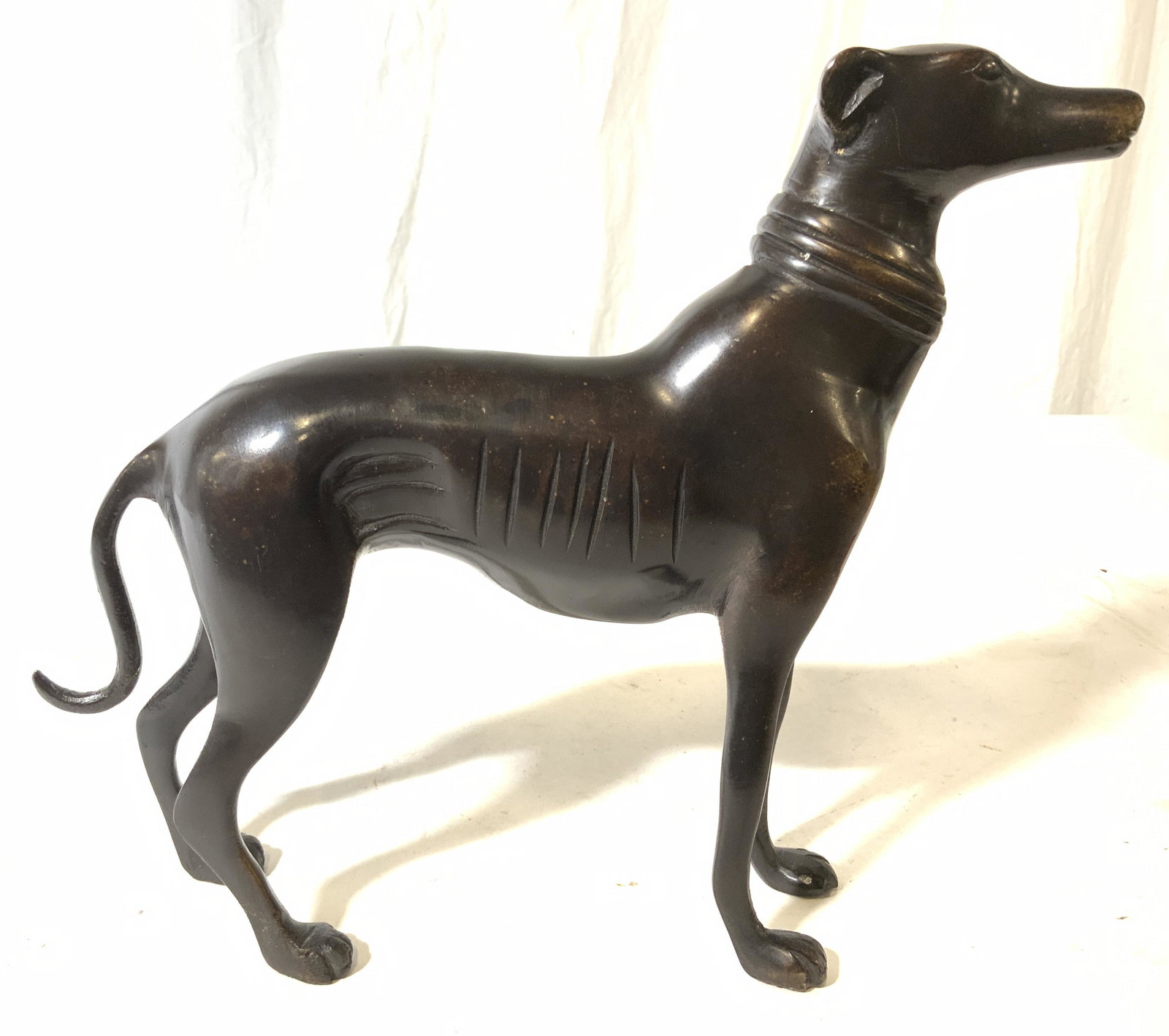 Standing Bronze Dog Sculpture Figural (1 of 10)