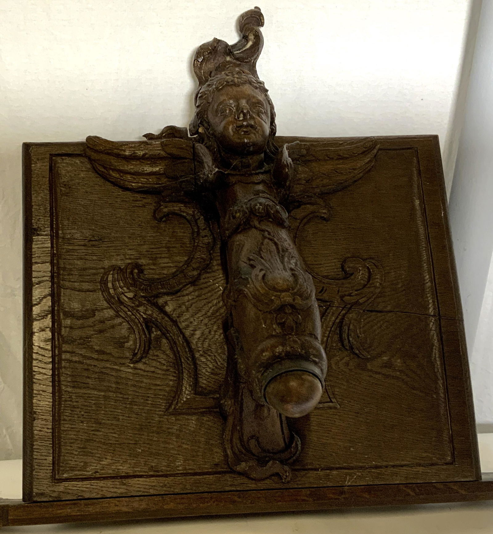 Antique Hand Carved Wood Relief Wall Decor (1 of 11)