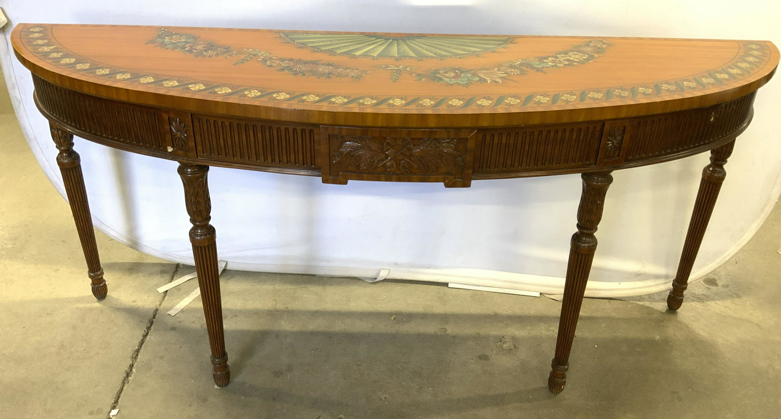 MAITLAND SMITH Wooden Demilune Console Table (1 of 13)