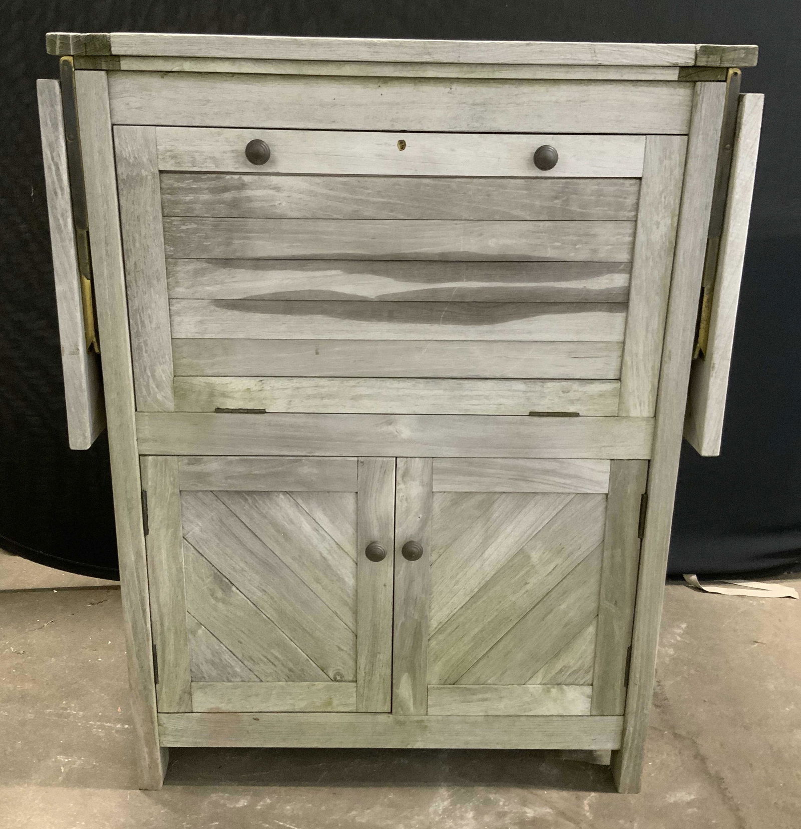 Outdoor Teak Drop Leaf Cabinet (1 of 13)