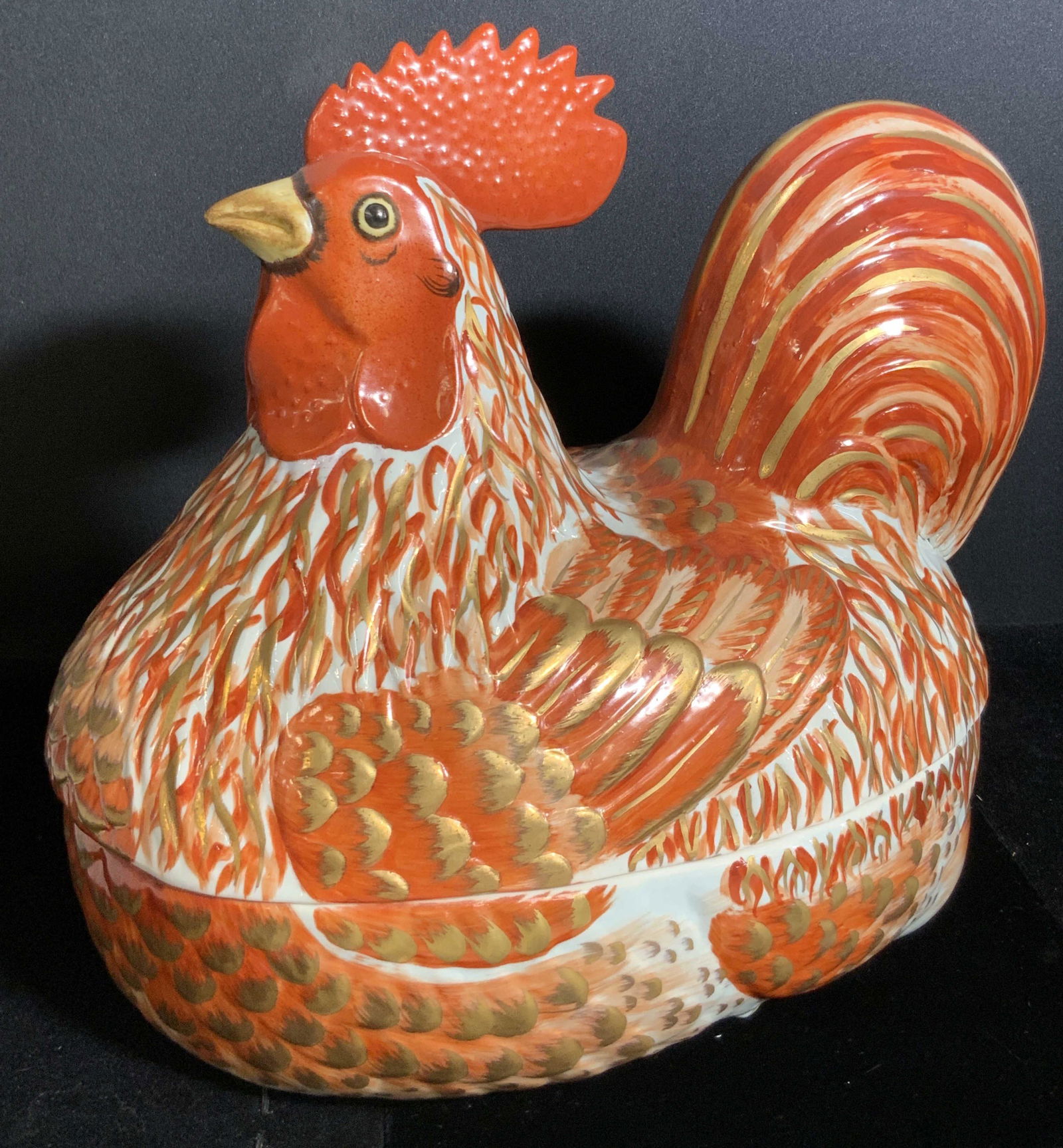 Hand Painted Italian Ceramic Chicken Keepsake Box (1 of 12)