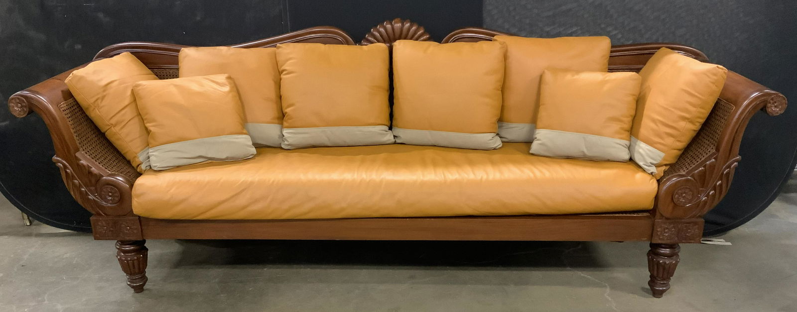TROUVAILLES INC Caned Sofa (1 of 18)
