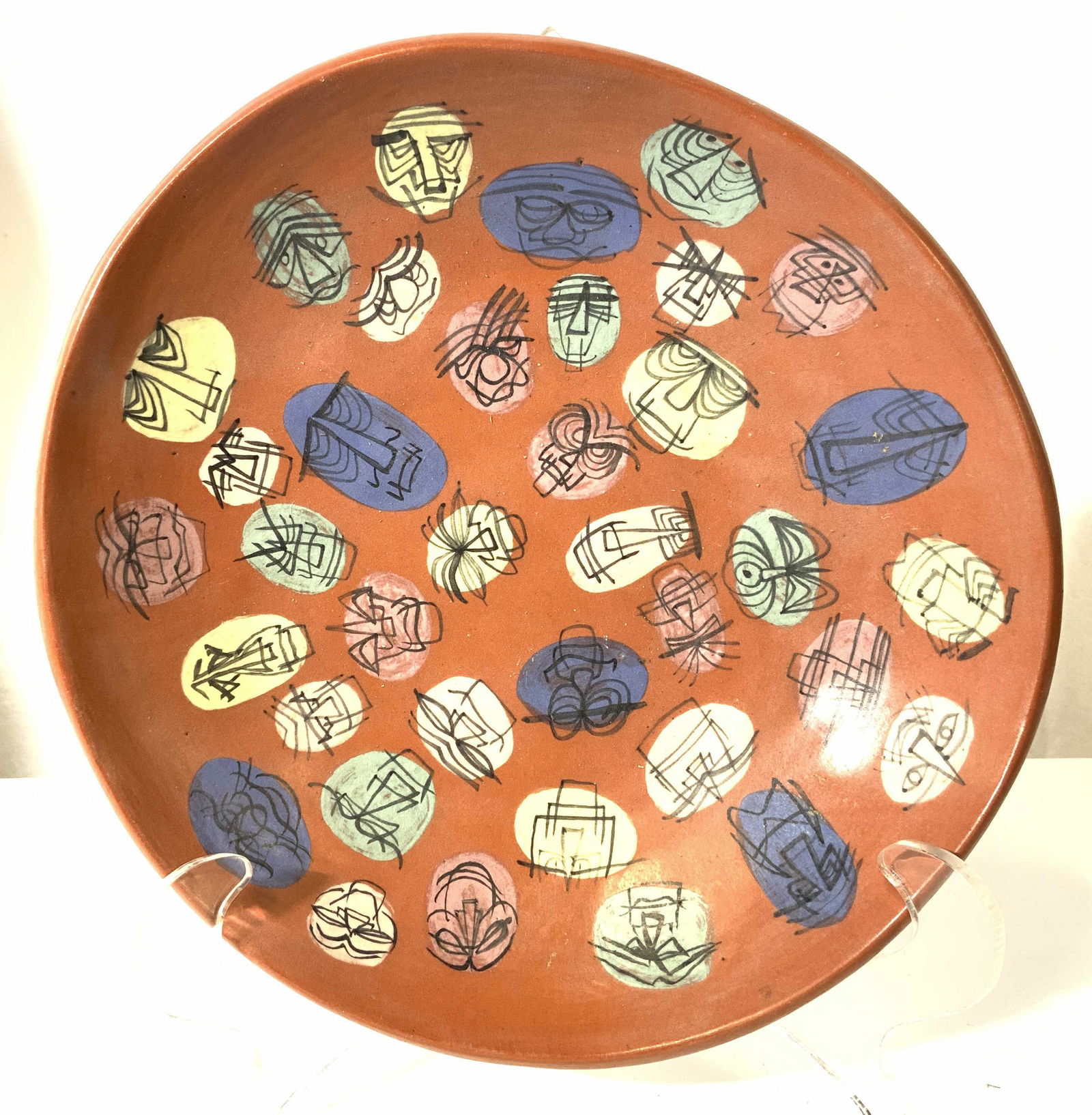 Multi Toned Ceramic Centerpiece Bowl (1 of 10)