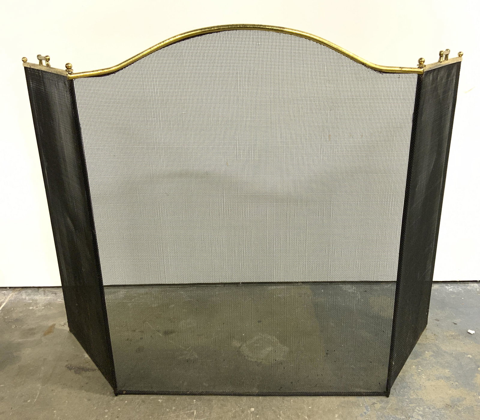 Vintage Bi Fold Fireplace Screen W Handles (1 of 10)
