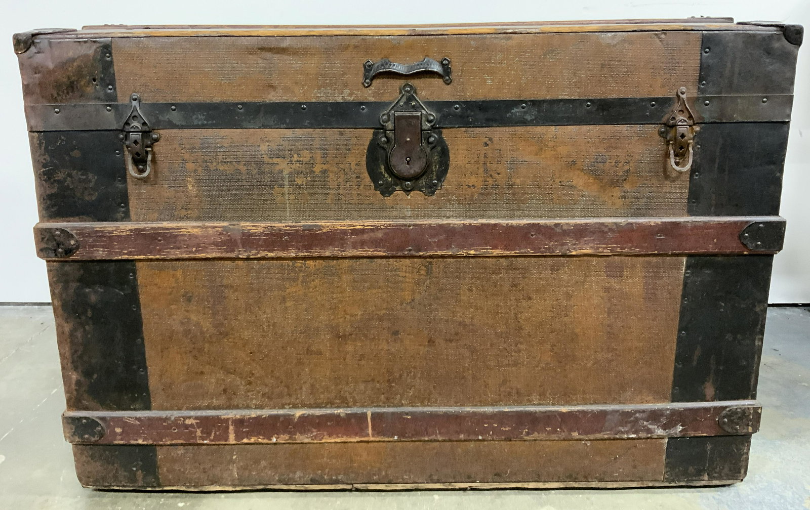Antique Wooden & Metal Chest (1 of 9)