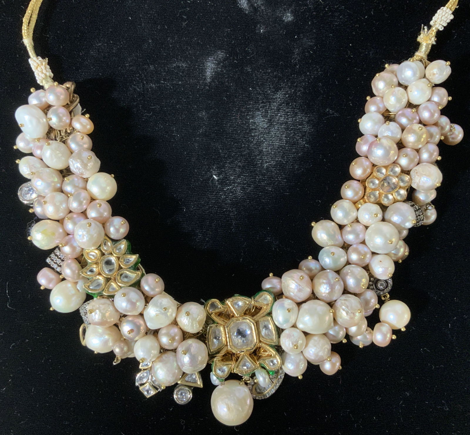 Luxury FRESHWATER PEARL Handmade Bib Necklace (1 of 15)