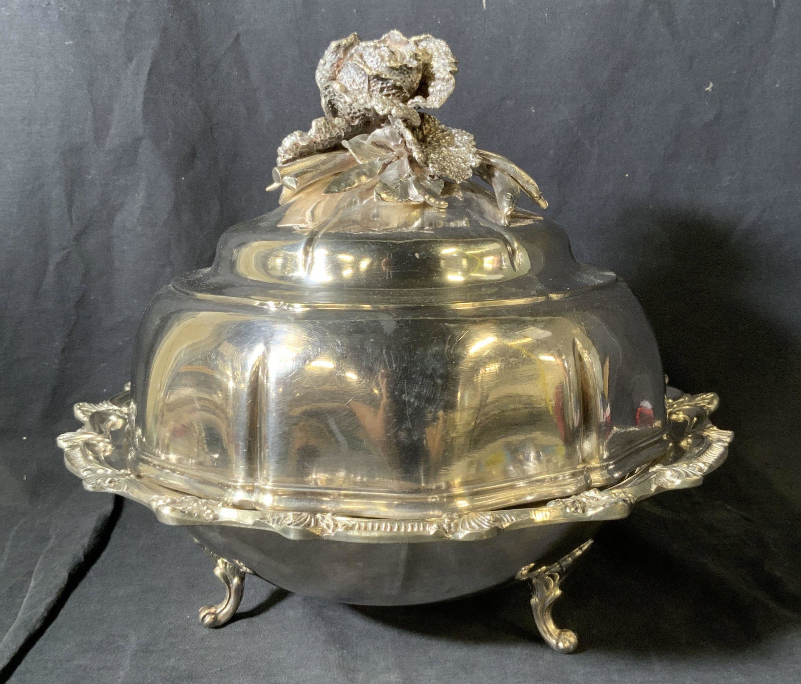 Antique Silver Plated Serving Dish (1 of 10)