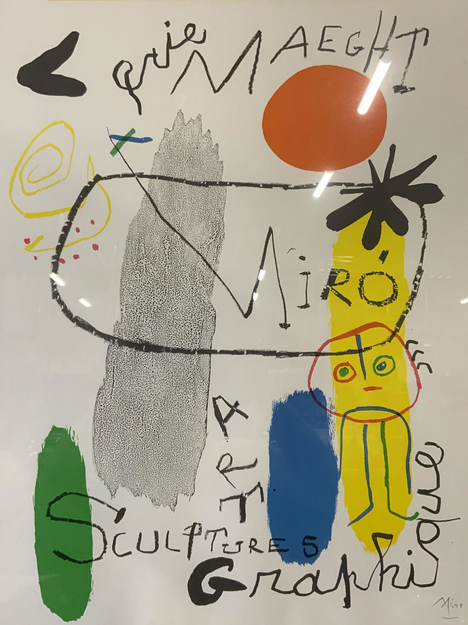 AFTER JOAN MIRO Signed Abstract Lithograph (1 of 8)