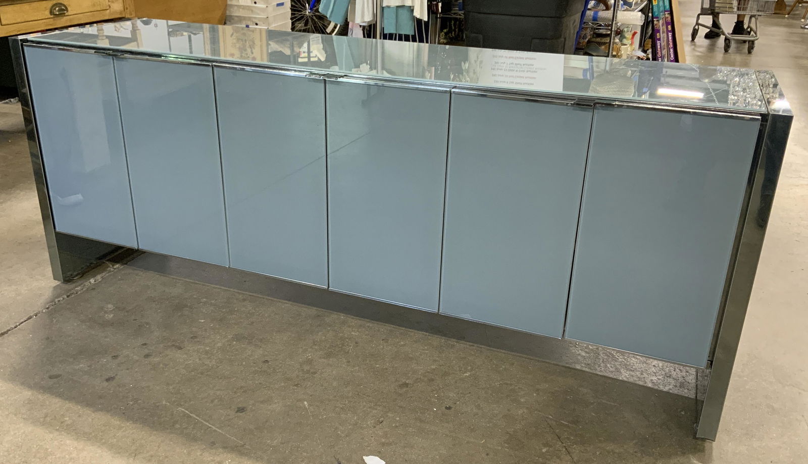 Vintage MCM ELLO Glass Credenza Sideboard (1 of 12)