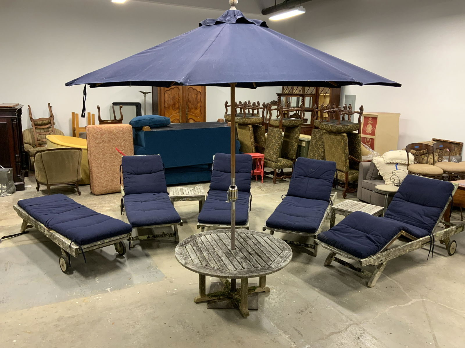 Set 9 Teak Wood OUTDOOR CLASSICS Lounge Set (1 of 20)