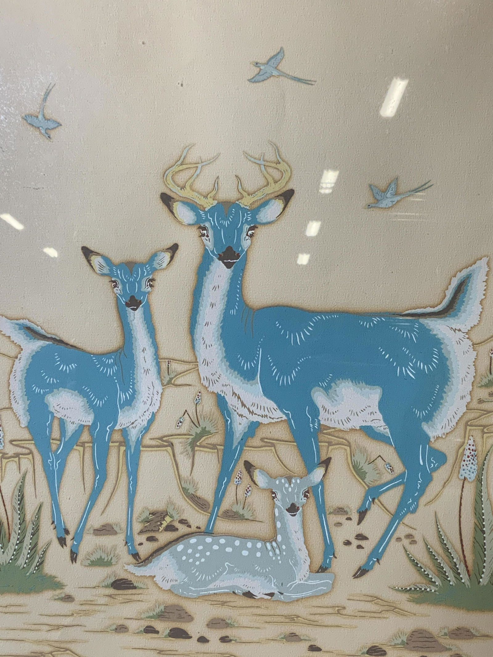 WOODY CRUMBO Signed Blue Deer Serigraph (1 of 8)