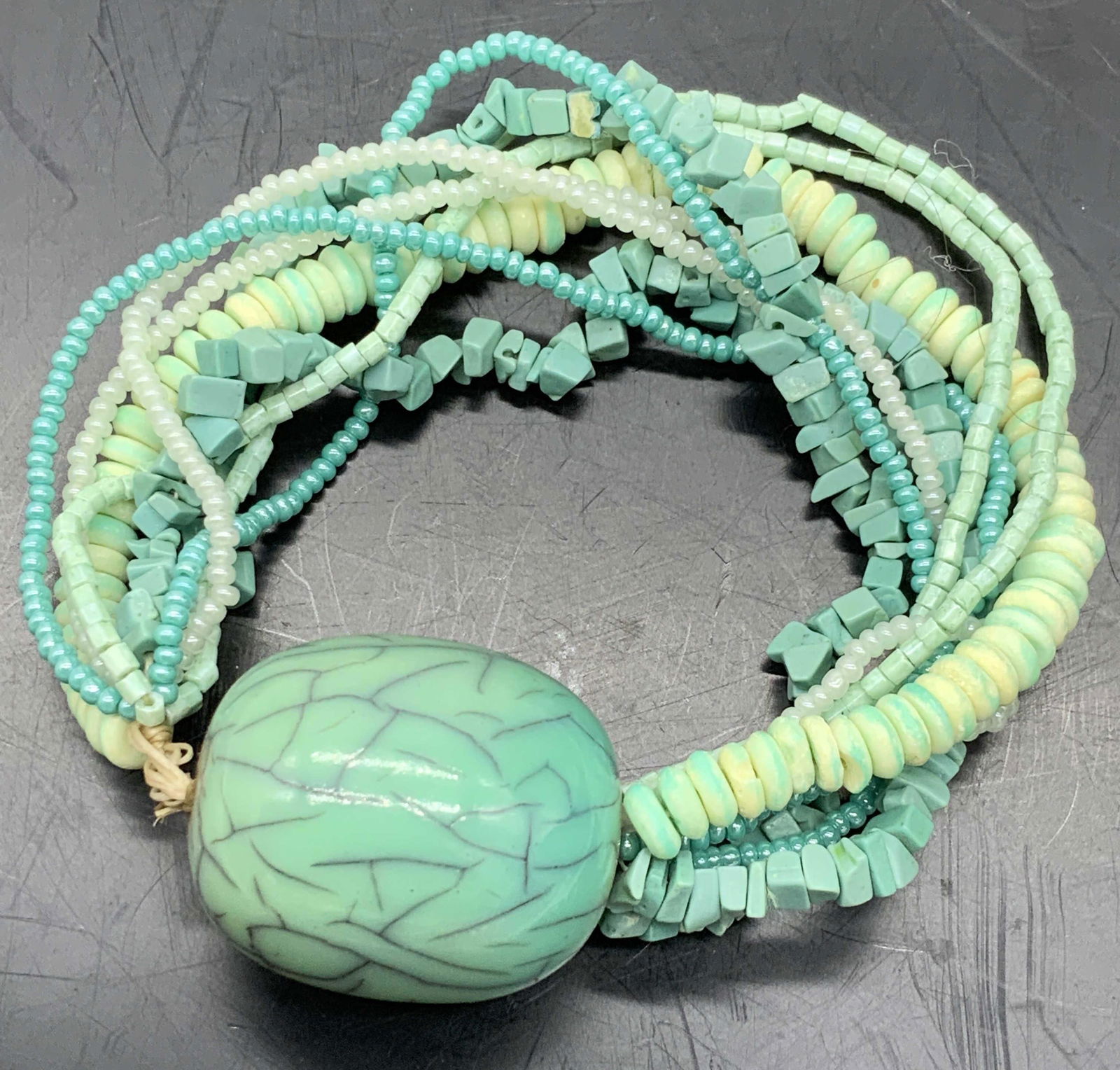 Multi Strand Beaded Statement Stretch Bracelet (1 of 5)