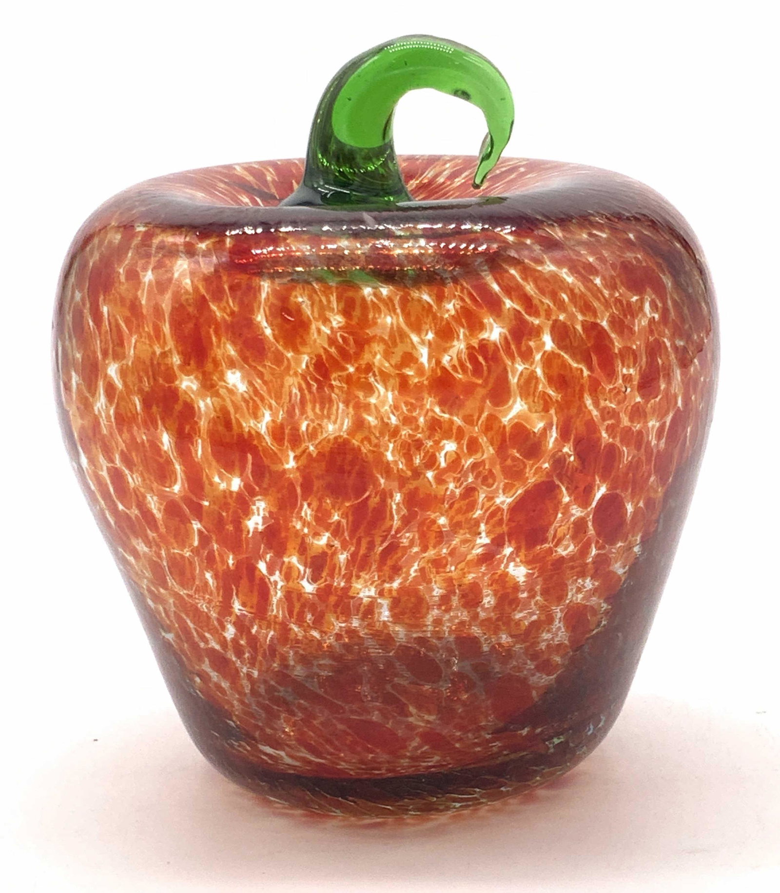 Hand Blown Art Glass Red Apple ornament (1 of 9)