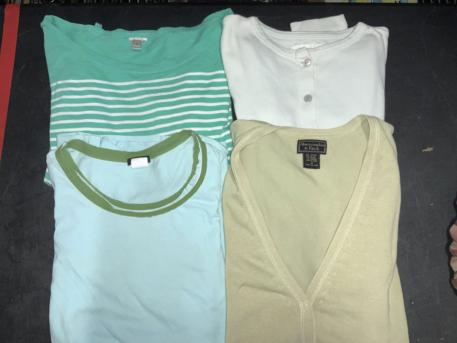 Grp 4 Ladies Cotton Tops, J. Crew, Abercrombie, (1 of 8)